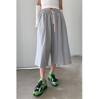 Couple Wide-leg Cropped Sweatpants