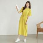 Drawstring Maxi T-shirt Dress