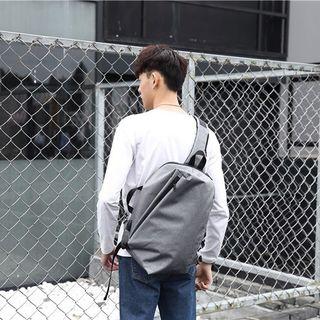 Canvas Crossbody Bag With Usb Port