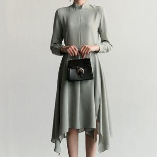 Tie-back Ruffled A-line Dress