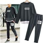 Set: Mock Two Piece Pullover + Sweatpants
