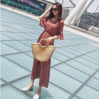 V-neck Pattern Playsuit