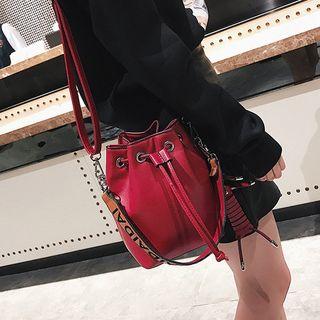 Lettering Strap Bucket Bag