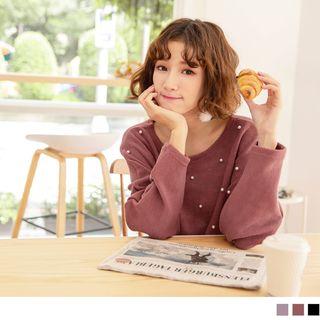 Batwing Sleeve Beaded Top