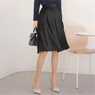 Tall Size Pleated A-line Skirt
