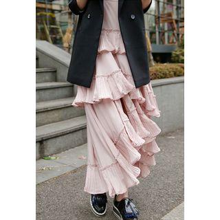 Spaghetti-strap Layered Maxi Dress