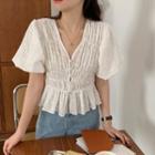 Puff Short-sleeve Top White - One Size