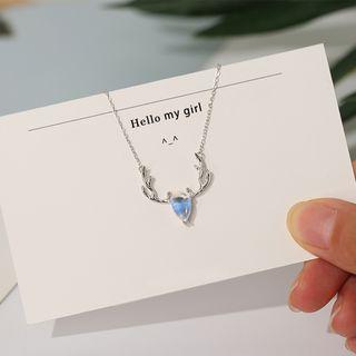 925 Sterling Silver Deer Necklace As Shown In Figure - One Size
