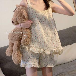 Cherry Print Camisole Top / Lounge Pants / Shorts / Set