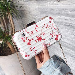 Floral Hard Case Crossbody Bag