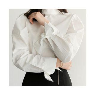 Tie-detail Button-back Blouse