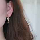 Faux Crystal Alloy Star Dangle Earring Ae2234 - 1 Pair - Crystal Ball Earrings - One Size