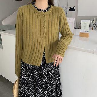 Irregular Rib Knit Cardigan