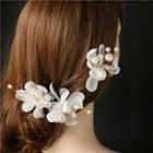 Wedding Faux Pearl Flower Hair Stick / Set
