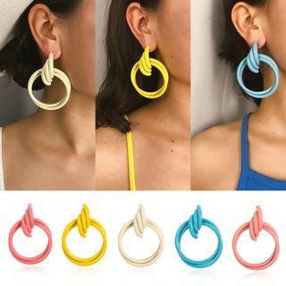 Knot Hoop Dangle Earring