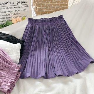 Plain Pleated Chiffon A-line Skirt