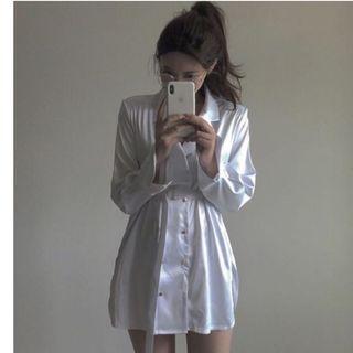 Tie-waist Button Blazer