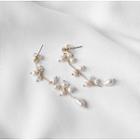 Fresh-water Pearl Cluster Drop Earrings Gold - One Size