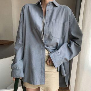 Linen Pocketed Shirt