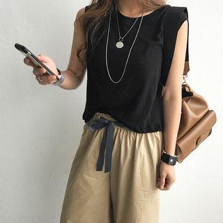 Sheer Linen Tank Top