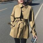 Single Breasted Plain Trench Jacket