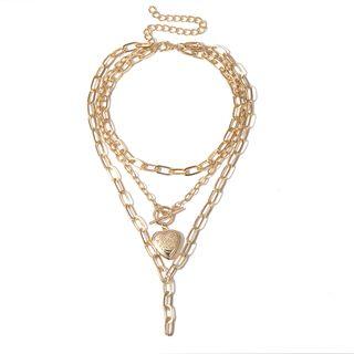 Heart Chain Layered Necklace