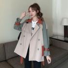 Double-breasted Paneled Trench Jacket