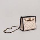 Chain Contrast Trim Quilted Crossbody Bag