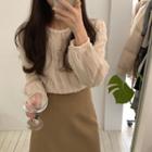 Lace Blouse / Mini A-line Skirt