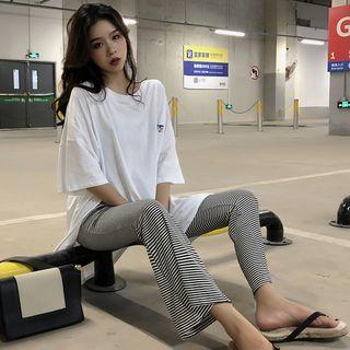 Striped Bell Bottom Pants