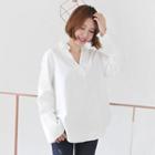 Open-placket Loose-fit Shirt