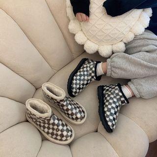 Checkerboard Short Snow Boots