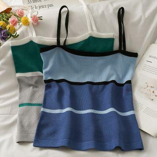 Colorblock Cropped Camisole Top