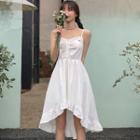 Set: Short-sleeve Shrug + Spaghetti Strap Dress