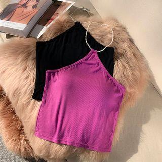 Beaded Halter-neck Padded Camisole Top