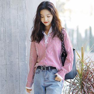 Mock Two Piece Contrast Shirt