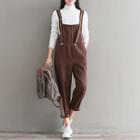 Plain Belted Jumper Pants