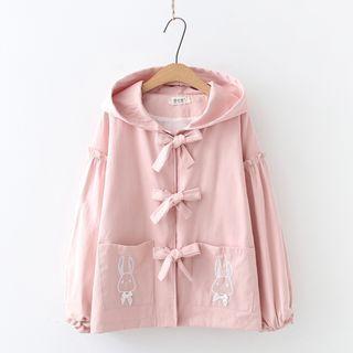Hood Knot Button Jacket