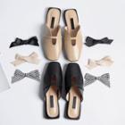 Bow Genuine Leather Mules