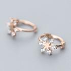 Rhinestone Snowflake Mini Hoop Earring