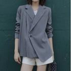 Asymmetric Button Blazer