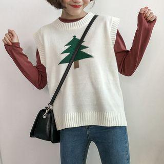 Print Knit Vest