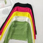 Summer-knit Crop T-shirt