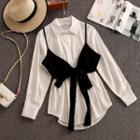 Set: Shirt + Bow Camisole Top