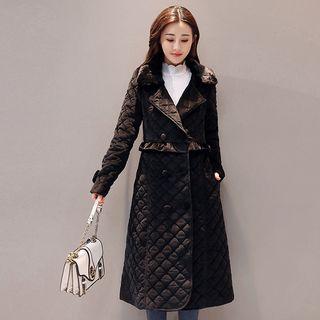 Fleece Collar Quilted Padded Coat