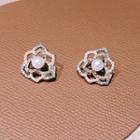 Faux Pearl Flower Earring Cutout - Flower - One Size