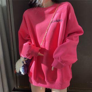 Lettering Pullover Rose Pink - One Size