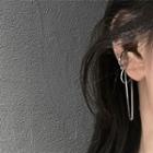 Chained Alloy Cuff Earring 1 Pc - Clip On Earring - Silver - One Size