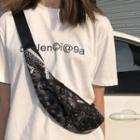 Paisley Print Waist Bag Black - One Size