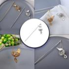 Alloy Dangle Earring Hair Stick 5715 - One Size